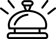 Hotel Bell Ringing Silhouette Svg Vector, Free Vectors File